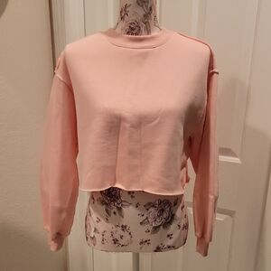 Amazhiyu Women's Peach Cropped Sweatshirt